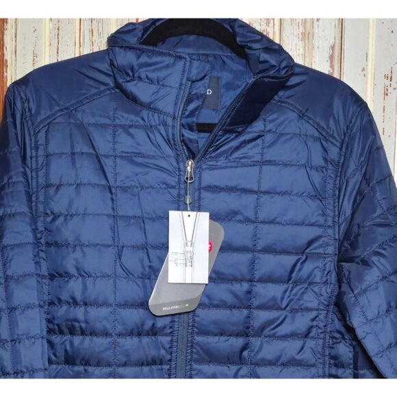 NWT Lands End Navy Quilted Insulated Puffer Jacket Men's Small Polyester - Picture 2 of 8